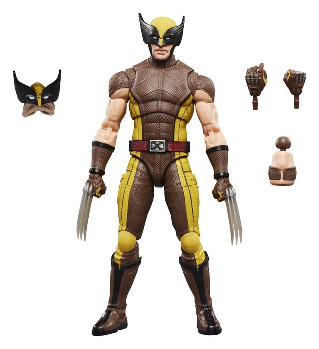 Hasbro Marvel Legends Series Deadpool & Wolverine - Wolverine (Brown Suit) Figura de 15 cm con Múltiples Accesorios y Articulación, Coleccionable