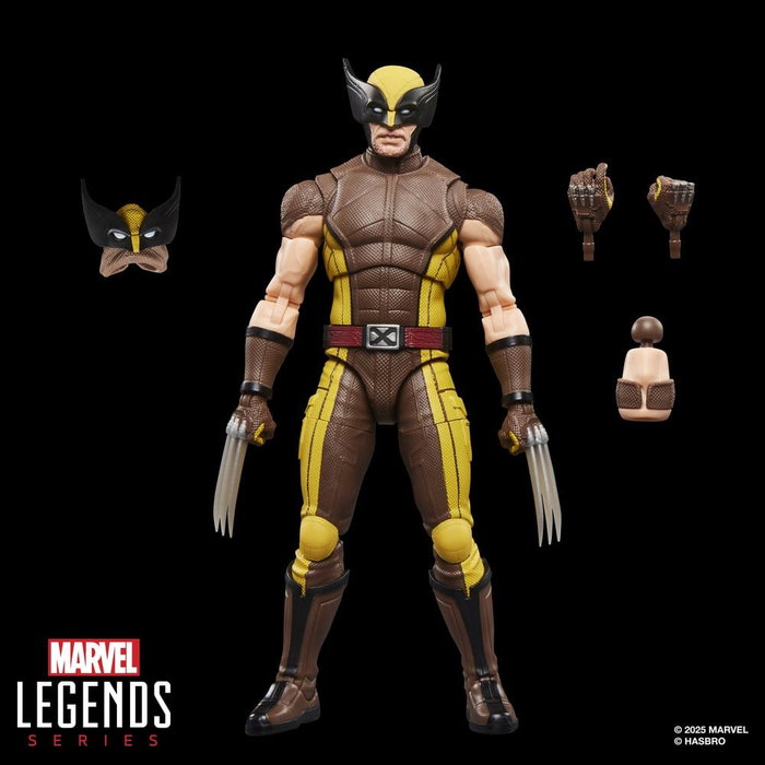Hasbro Marvel Legends Series Deadpool & Wolverine - Wolverine (Brown Suit) Figura de 15 cm con Múltiples Accesorios y Articulación, Coleccionable