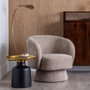 Sillón Beige Tejido Salón 78 X 79 X 77 cm