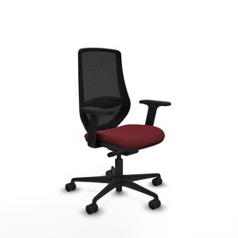 PIQUERAS Y CRESPO Silla de oficina Mardos Granate y Negro