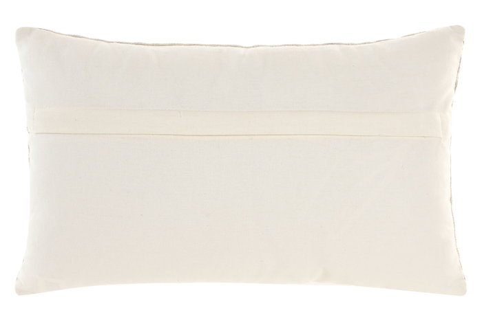 DKD Home Decor India 24 Cojín Boho Beige Algodón 30 x 50 cm (2 Unidades) Bordado a Mano