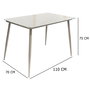 Home Deco Factory Mesa Comedor Cristal Gris Acero 110x70 cm Colección Essentiel
