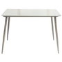 Home Deco Factory Mesa Comedor Cristal Gris Acero 110x70 cm Colección Essentiel