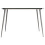 Home Deco Factory Mesa Comedor Cristal Gris Acero 110x70 cm Colección Essentiel