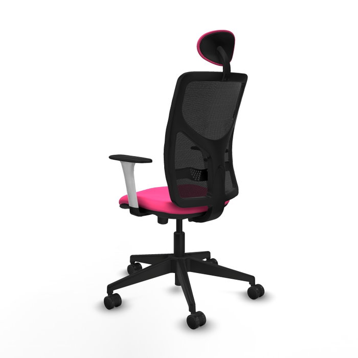 PIQUERAS Y CRESPO Silla de oficina Motilla Rosa y Negro con mecanismo Sincro/Traslack PIQUERAS Y CRESPO Silla de oficina Motilla Rosa y Negro con mecanismo Sincro/Traslack