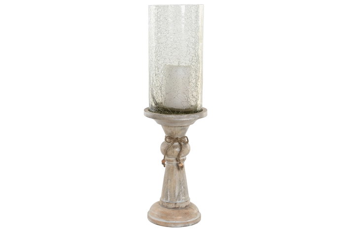 DKD Home Decor Portavela Mango Cristal Craquelado
