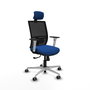 PIQUERAS Y CRESPO Silla de oficina Yunquera con mecanismo Sincro, Azul y Negro