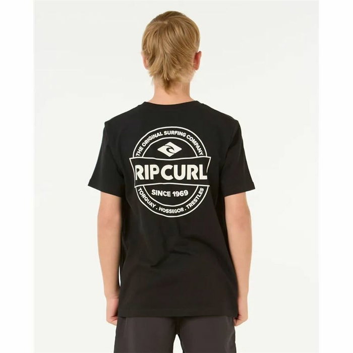 Camiseta de Manga Corta Infantil Rip Curl Staple Negro 3-4 Años
