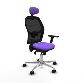 PIQUERAS Y CRESPO Silla de oficina Jorquera Lila y Negro