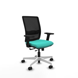 PIQUERAS Y CRESPO Silla de oficina Haches Turquesa y Negro