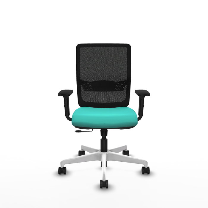 PIQUERAS Y CRESPO Silla de oficina Haches Turquesa y Negro