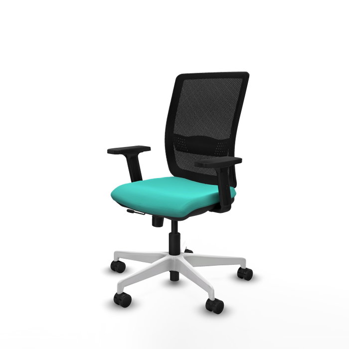 PIQUERAS Y CRESPO Silla de oficina Haches Turquesa y Negro