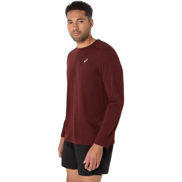 Camiseta de Manga Corta Hombre Asics Core Rojo Oscuro 40