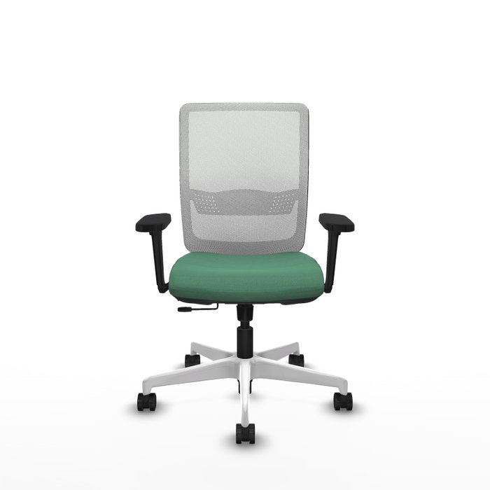 PIQUERAS Y CRESPO Silla de oficina Haches Verde esmeralda y Blanco