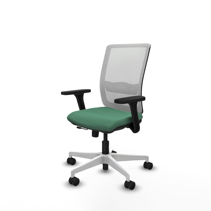 PIQUERAS Y CRESPO Silla de oficina Haches Verde esmeralda y Blanco