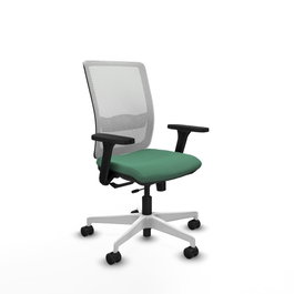 PIQUERAS Y CRESPO Silla de oficina Haches Verde esmeralda y Blanco
