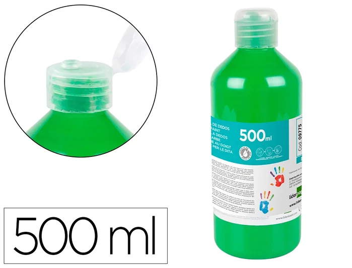 Liderpapel Pintura de dedos Verde 500 ml Liderpapel Pintura de dedos Verde 500 ml