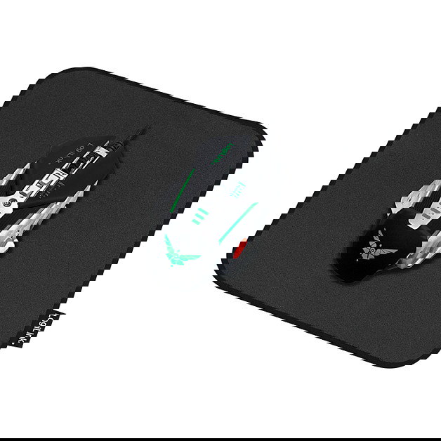 LogiLink ID0195 Alfombrilla de Ratón Gaming, Bordes Rematados, 25x22 cm, Negro, Base Antideslizante