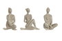 DKD Home Decor Figura de Resina Yoga Surtida Marfil