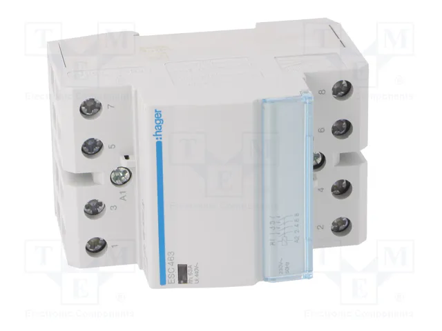 HAGER Contactor ESC 4-polar de instalación 63A 230VAC NO x4