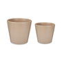 Ibergarden Set de 2 Macetas de Cerámica Cónica Beige