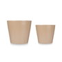 Ibergarden Set de 2 Macetas de Cerámica Cónica Beige