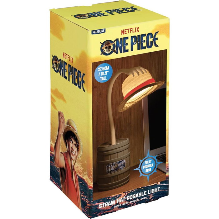 Paladone Lámpara de Escritorio Articulada One Piece Sombrero de Paja Luffy USB 27.6 cm