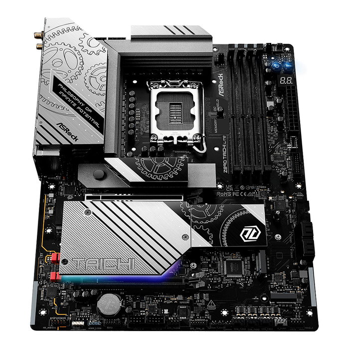 ASRock Z890 TAICHI Lite Placa Base ATX Intel LGA 1851 Z890 para Intel Core Ultra Series 2, WiFi 7, Bluetooth 5.4, 6x M.2, DDR5 9600MHz, 2.5GbE
