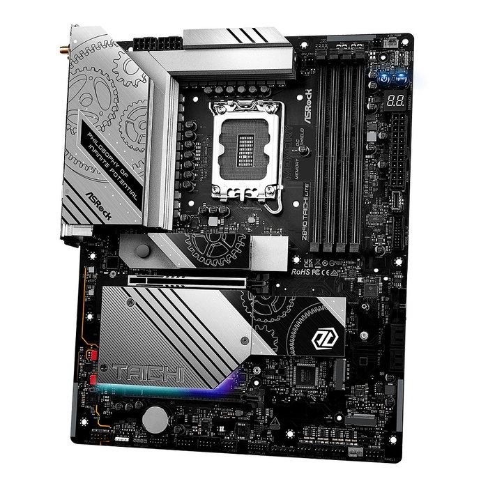 ASRock Z890 TAICHI Lite Placa Base ATX Intel LGA 1851 Z890 para Intel Core Ultra Series 2, WiFi 7, Bluetooth 5.4, 6x M.2, DDR5 9600MHz, 2.5GbE