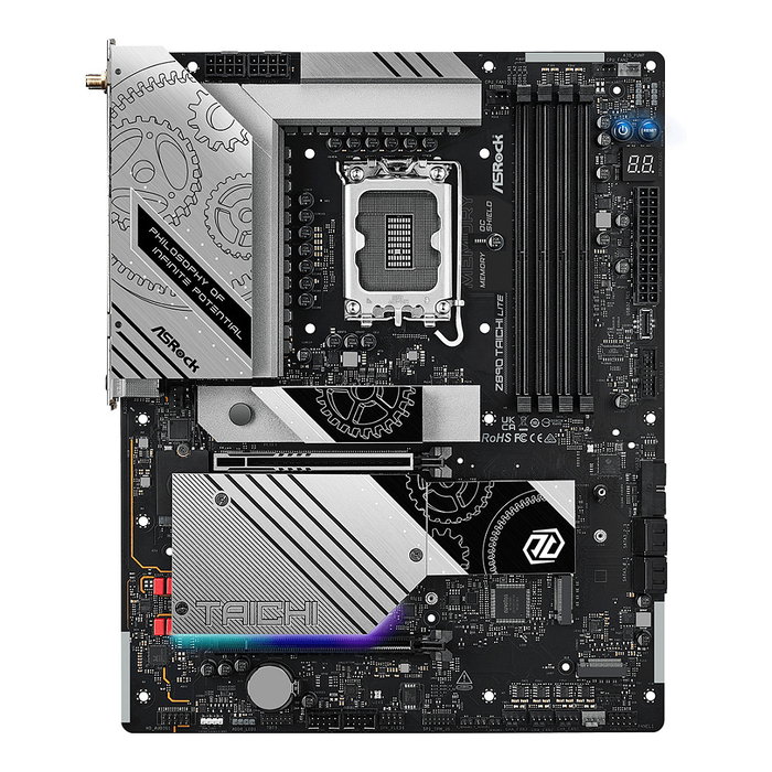 ASRock Z890 TAICHI Lite Placa Base ATX Intel LGA 1851 Z890 para Intel Core Ultra Series 2, WiFi 7, Bluetooth 5.4, 6x M.2, DDR5 9600MHz, 2.5GbE