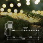 Bambasy Guirnalda LED solar 10M 8 funciones Luz fría