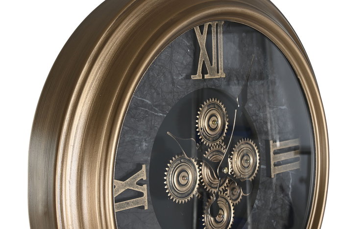 DKD Home Decor Reloj de Pie Vintage Dorado Metal Cristal 45 x 178 x 40 cm