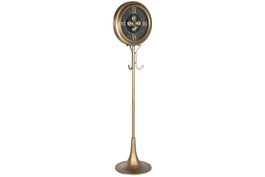 DKD Home Decor Perchero Dorado de Metal y Cristal