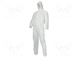 LAHTI PRO Traje protector blanco con capucha talla L