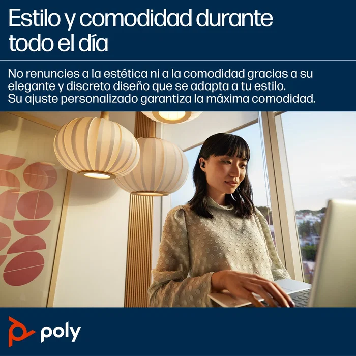 Poly Voyager Free 20 Auriculares Inalámbricos con Cancelación de Ruido y Carga Inalámbrica