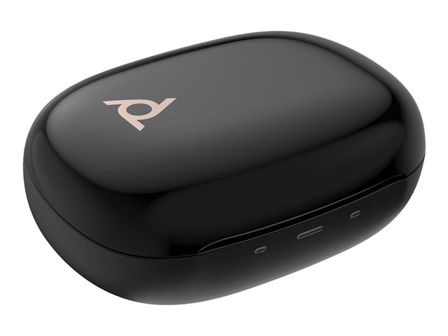 Poly Voyager Free 20 Auriculares Inalámbricos Bluetooth con Cancelación Activa de Ruido (ANC), Hasta 42h Batería, Carga Inalámbrica Qi, Negro