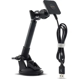 Crosscall X-CAR PRO Cargador de Coche Inalámbrico con Carga Rápida para Smartphone y Tableta, USB y Encendedor, Cable 1 m, Negro