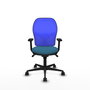 PIQUERAS Y CRESPO Silla de oficina Jorquera verde petróleo y azul