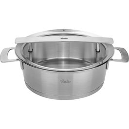 Fissler Phi Collection Olla de asar con tapa de vidrio 24 cm, 3,9L