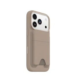 OtterBox Symmetry Cactus Leather MagSafe Wallet Cottonwood Glen - Gris claro