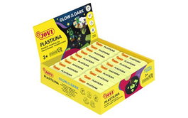 Jovi Plastilina Fosforescente que Brilla en la Oscuridad - 18 Unidades - Colores Surtidos - 100% Vegetal - No se Seca - Para Modelar a Partir de 3 Años