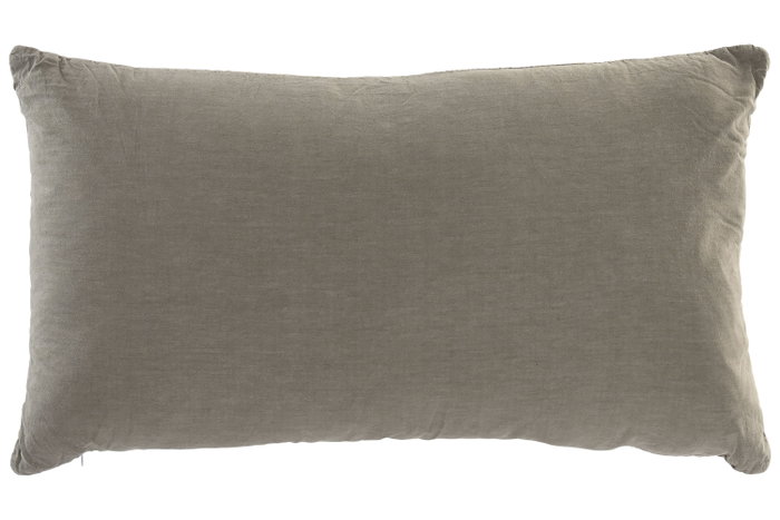DKD Home Decor Cojín de Algodón Gris 70x40 cm Lavado a la Piedra