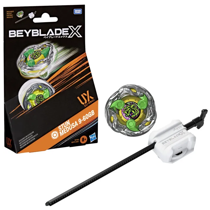 Takara Tomy Beyblade X Starter Pack Stun Medusa 9-60GB UX peonza resistencia con lanzador HASG2738ES0 Takara Tomy Beyblade X Starter Pack Stun Medusa 9-60GB UX peonza resistencia con lanzador HASG2738ES0