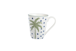 DKD Home Decor Palm 25 Mug Tropical Azul Verde 9.5 x 11 x 13 cm (6 Unidades)