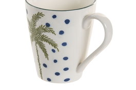 DKD Home Decor Palm 25 Mug Tropical Azul Verde 9.5 x 11 x 13 cm (6 Unidades)