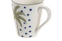 DKD Home Decor Palm 25 Mug Tropical Azul Verde 9.5 x 11 x 13 cm (6 Unidades)