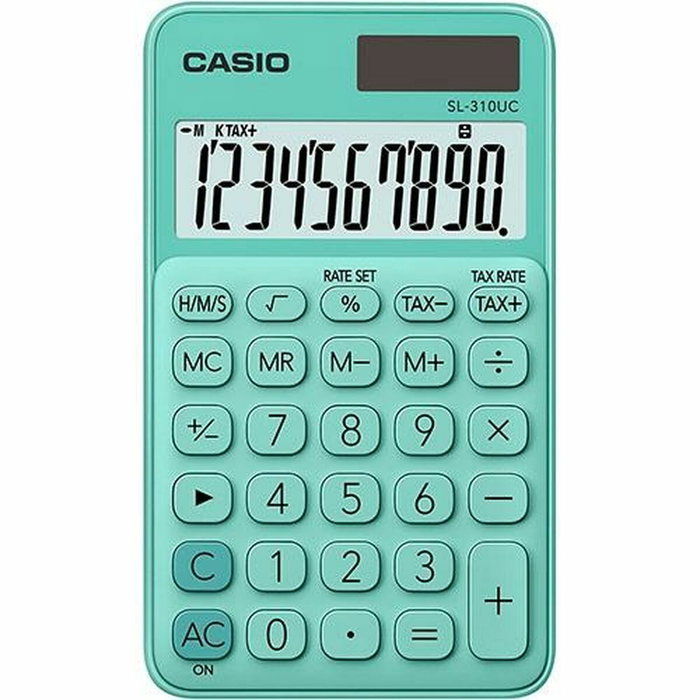 CASIO Calculadora de Bolsillo SL-310 Verde 10 Dígitos CASIO Calculadora de Bolsillo SL-310 Verde 10 Dígitos