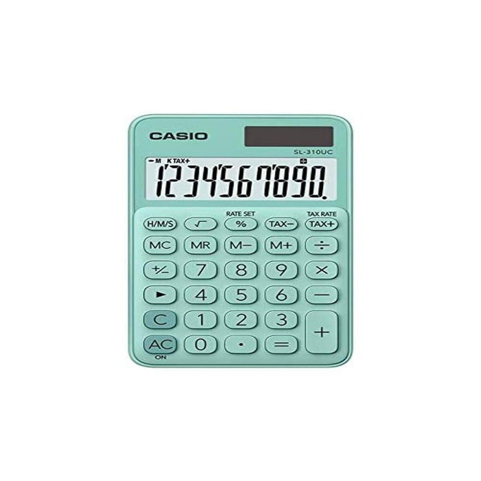 CASIO Calculadora de Bolsillo SL-310 Verde 10 Dígitos CASIO Calculadora de Bolsillo SL-310 Verde 10 Dígitos