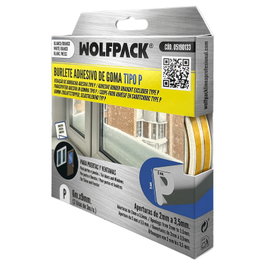 WOLFPACK LINEA PROFESIONAL Burlete Elástico P 6m x 9mm Blanco