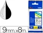Brother TZe121 Cinta laminada transparente/negro 9 mm
